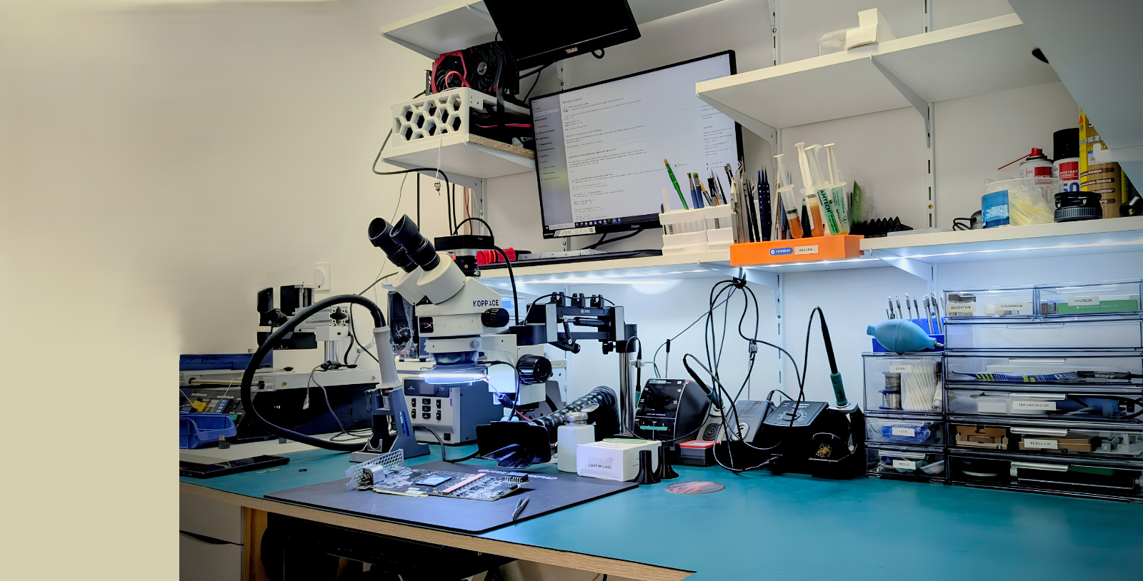 Atelier de réparation électronique